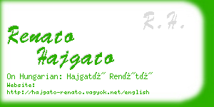 renato hajgato business card